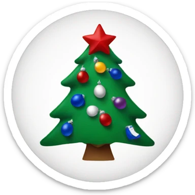 Christmas tree with Buffalo Bills decorations sticker