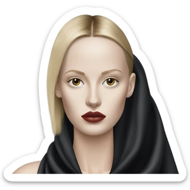 balenciaga model looks like very strange and oversize dark cloth sticker