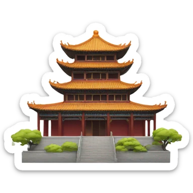 building with chinese style sticker