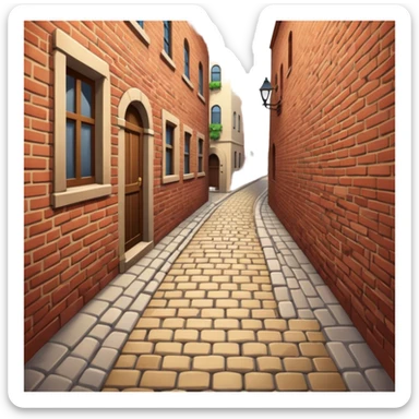 narrow alleyway sticker