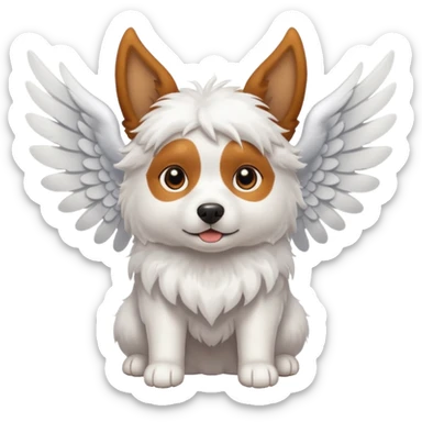 Perro con alas sticker