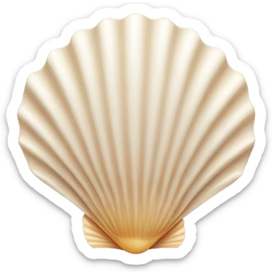 Scallop shell sticker