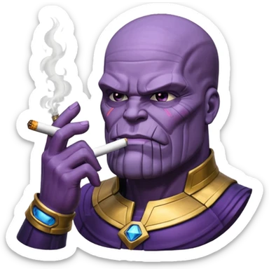 Thanos smoking sticker