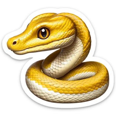 cinematic-cute-python-portrait-emoji,-head-tilted-playfully-and-inquisitively,-with-a-sleek,-patterned-body-accented-by-vibrant-scales-and-round,-sparkling-eyes-full-of-charm,-simplified-yet-irresistibly-adorable-features,-highly-detail  sticker