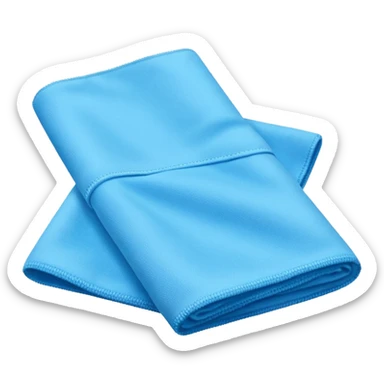 blue microfiber cloth in kitchen sticker
