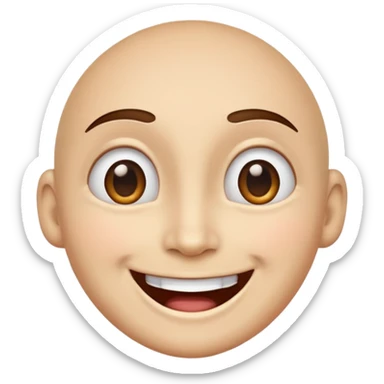 Make a face that shows that it really like something, but there are no hearts or stars in it's eyes. sticker