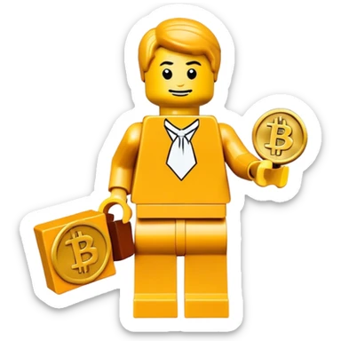 lego homme bitcoin sticker