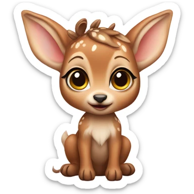 Fairy baby fawn sticker