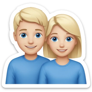 boy and girl twins sticker