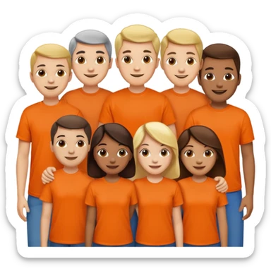 charity festival night with orange tshirt sticker