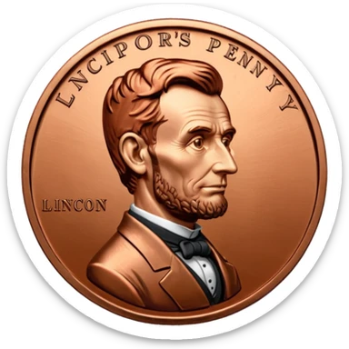 Oi chip a penny sticker