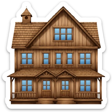 biggest wood house sticker