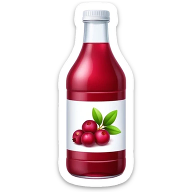 Bottle cranberry juice sticker