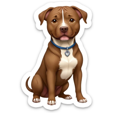 Brown Brindle Labrador pit bull dog  sticker