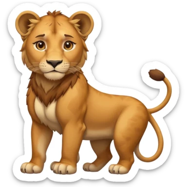 in lion family, only mother., full body sticker