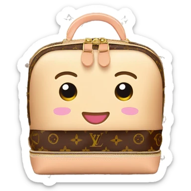Kawaii Louis Vuitton cosmetic bag  sticker