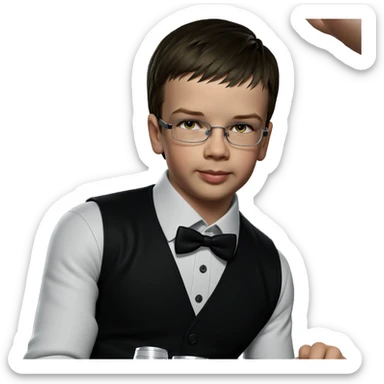 handsome bartender with glasses sticker