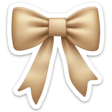 Beige bow  sticker