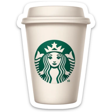 A cute Starbucks coffee cup sticker