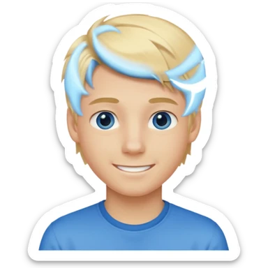 Teenage boy, blond, blue eyes sticker