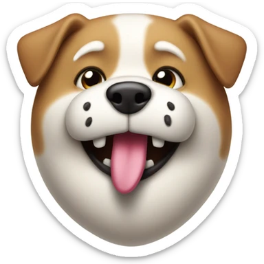 fat dog ice scream sticker