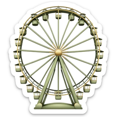 Pale olive Ferris wheel sticker