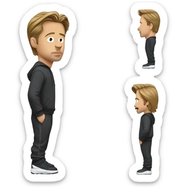 Brad Pitt in a tracksuit sticker