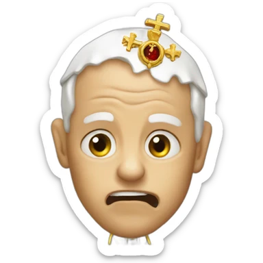 Pope puke sticker