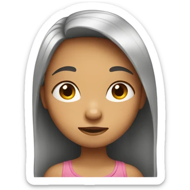 girl who is shy sticker