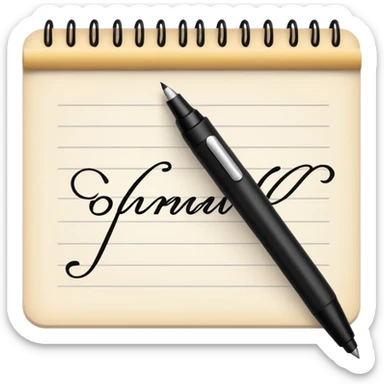 Signature at the bottom of the page sticker