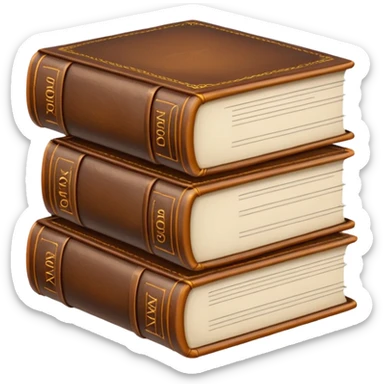 Thick books stacked sticker