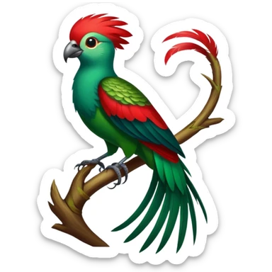 Guatemalan quetzal bird sticker