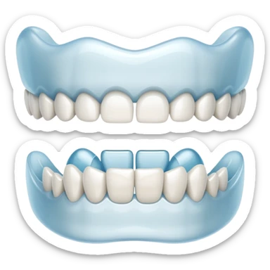 Teeth with aligner clips sticker