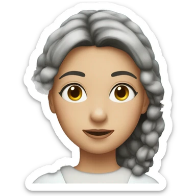 A girl with Snow globe  sticker