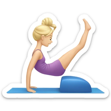 Blonde Pilates girl sticker