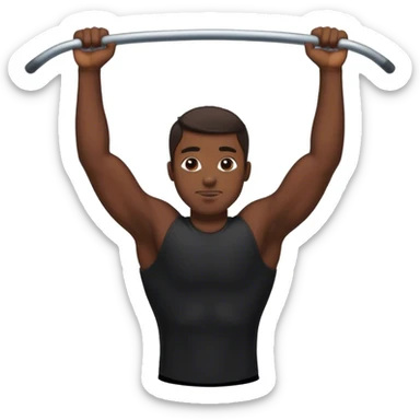 guy with black shirt doing pull ups sticker