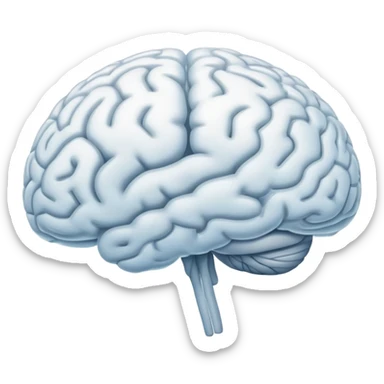 brain surrounded by fog sticker