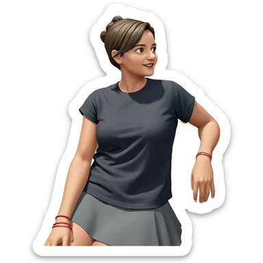 girl in outdoor setting sticker