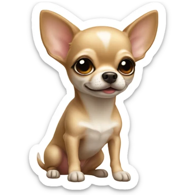 Cute beige chihuahua sticker