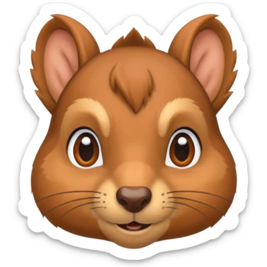 Squirrel with top surgery scars sticker