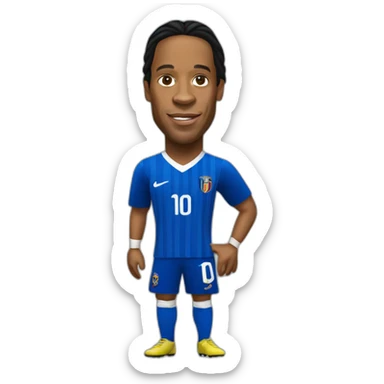 ronaldinho realistic football player sticker