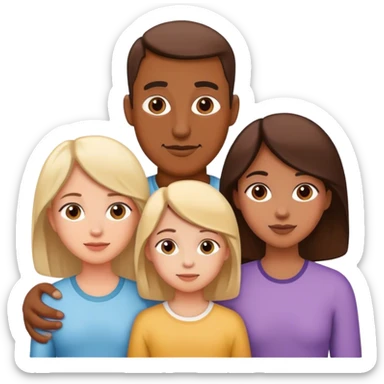 Famille de 5. Maman papa et 2 filles 1 gfarcon sticker