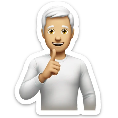A white men doing ok sign with his thumb sticker