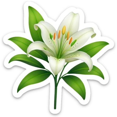 White Lily sticker