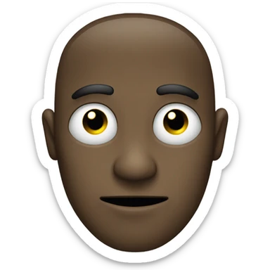 An emoji that forms two circles with its hands over its eyes sticker