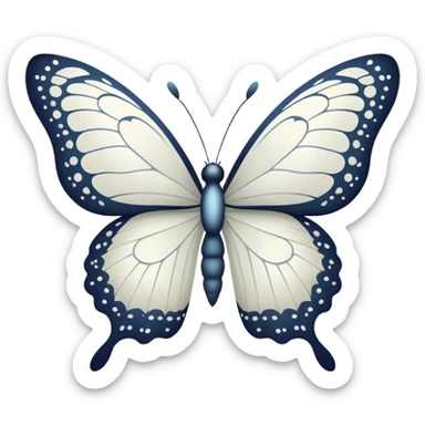 White butterfly sticker