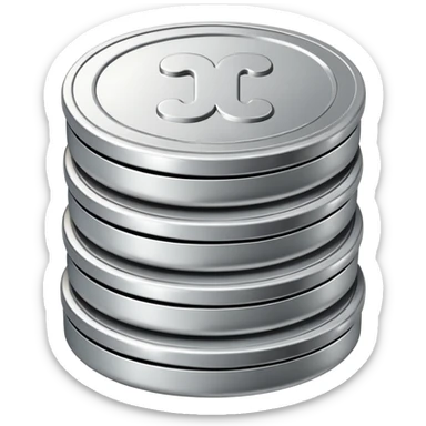 a stack of three coinsa stack of three coins sticker