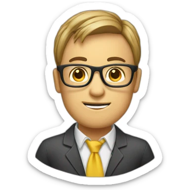 geek with a handkerchief sticker