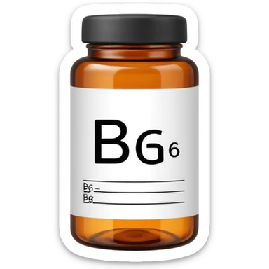 Vitamin b6 in a bottle sticker