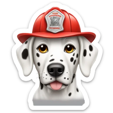 Dalmatiner firefighter dog sticker